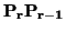 $ \bf P_{r}P_{r-1}$